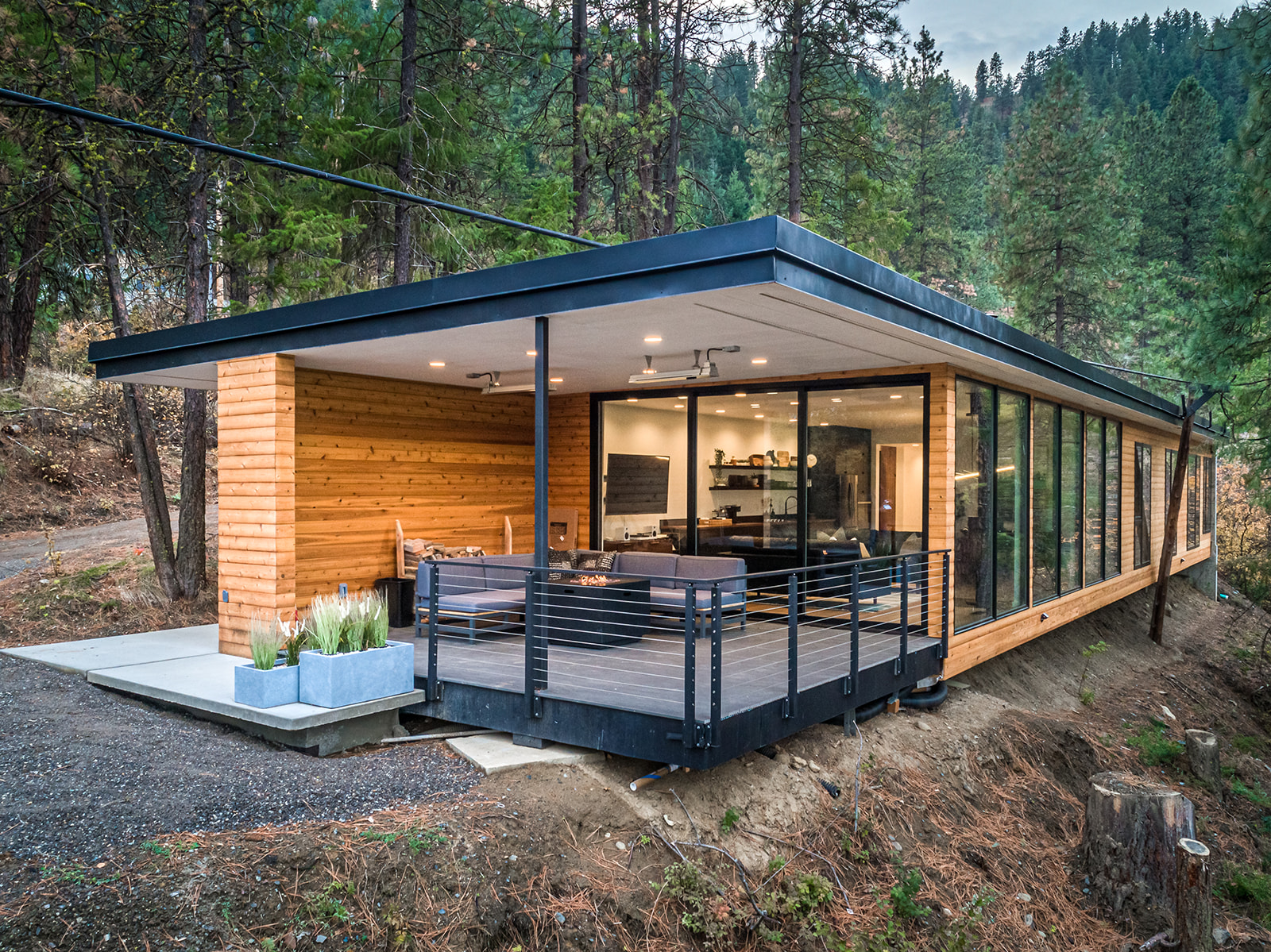 The Overlook — modern cabin exterior